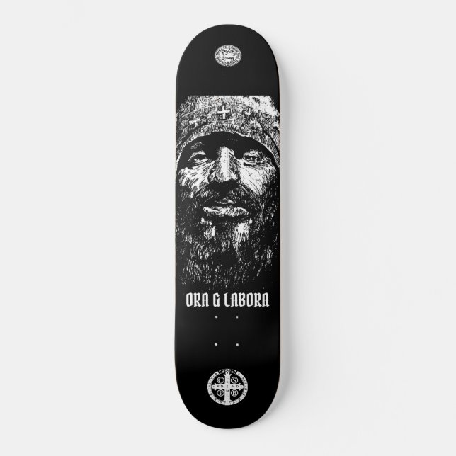 Ora & Labora - Skateboard, 8 1/8" Deck (Front)