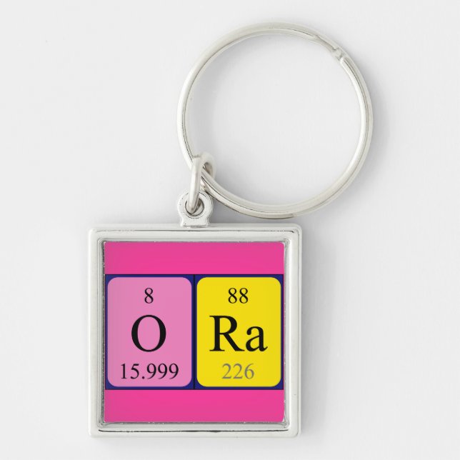 Ora periodic table name keyring (Front)