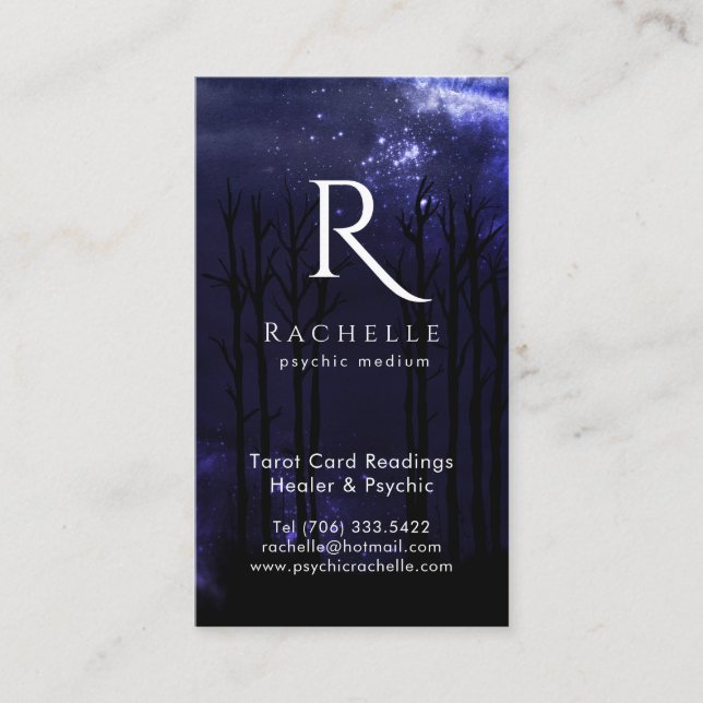 Oracle and Psychic Celestial Business Cards (Front)
