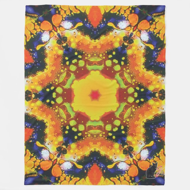 Oracle Kaleidoscope Fleece Blanket (Front)