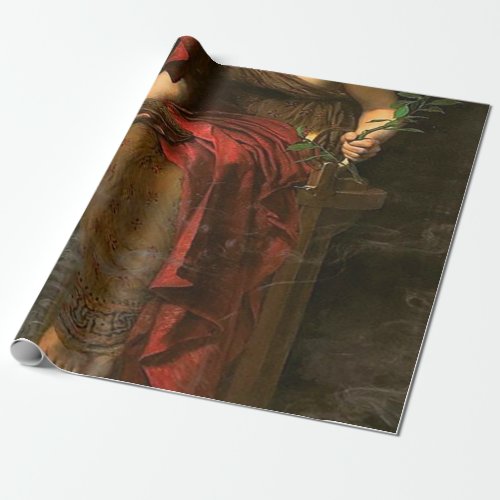 Oracle Priestess Of Delphi Pythia In High Priestes Wrapping Paper