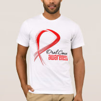Oral Cancer Awareness Grunge Ribbon T-Shirt