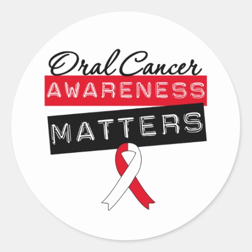 Oral Cancer Awareness Matters Classic Round Sticker