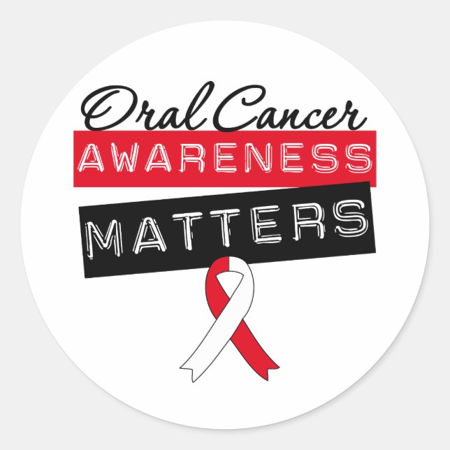 Oral Cancer Awareness Matters Classic Round Sticker (Front)