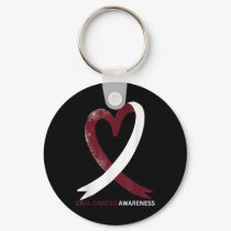 Oral Cancer Awareness Month 2024 Throat Head Neck Keychain