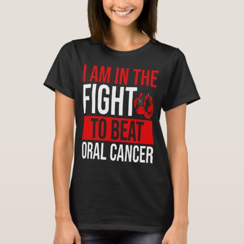 Oral Cancer Awareness Ribbon Beat Disease Warrior T_Shirt