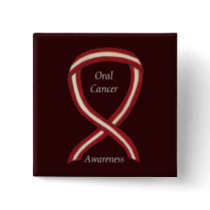 Oral Cancer Awareness Ribbon Stripes Custom Pins