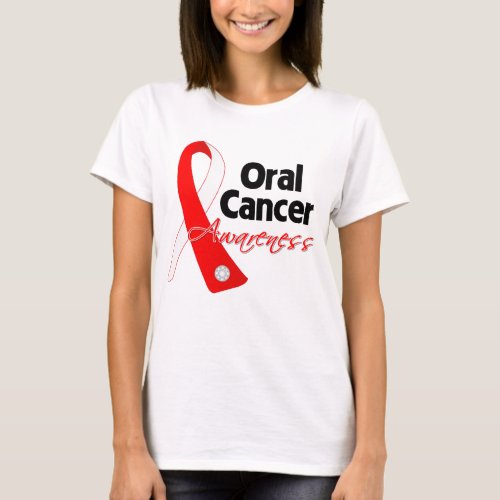 Oral Cancer Awareness Ribbon T_Shirt