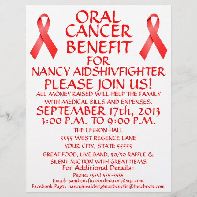 Oral Cancer Benefit Flyer (Front)