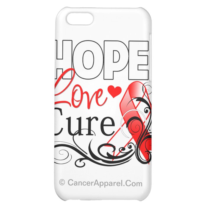 Oral Cancer Hope Love Cure Case For iPhone 5C