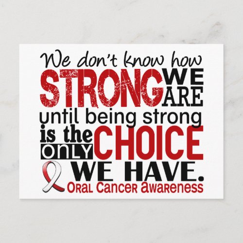Oral Cancer How Strong We Are Postcard