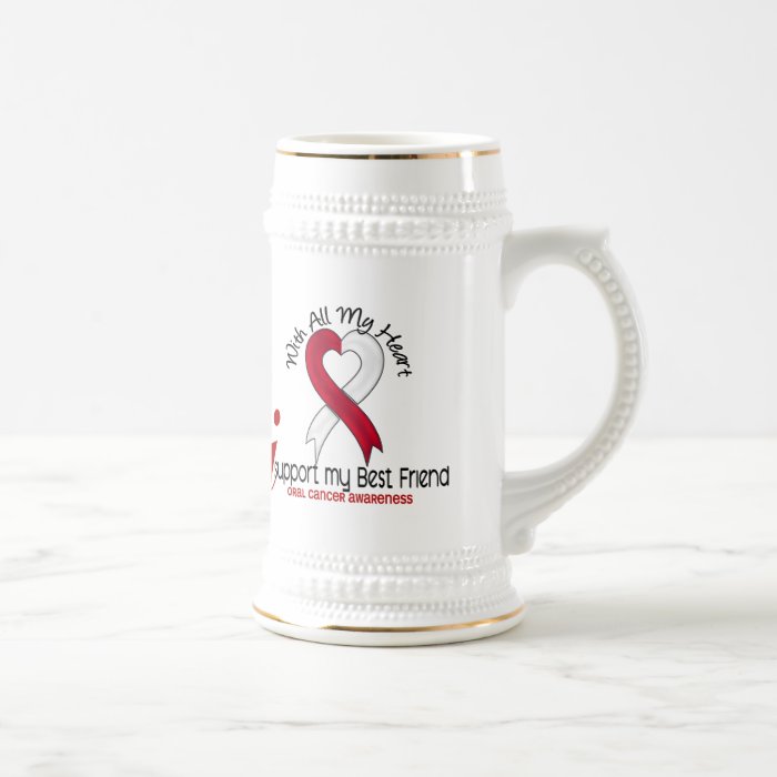 ORAL CANCER I Support My Best Friend Coffee Mug