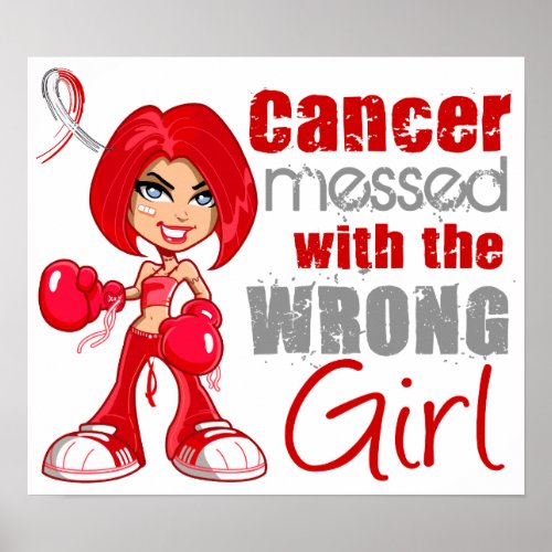 Oral Cancer Messed With Wrong Girlpng Poster