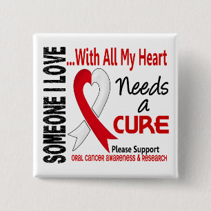 Oral Cancer Needs A Cure 3 Pinback Button