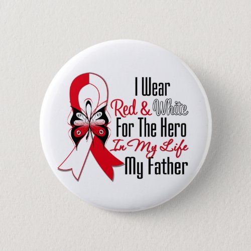 Oral Cancer Ribbon Hero My Father Button