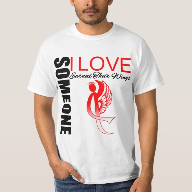 Oral Cancer Someone I Love Earned Her Wings T-Shirt (Front)