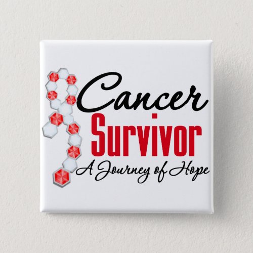 Oral Cancer Survivor Awareness Journey Ribbon Pinback Button