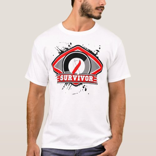 Oral Cancer Survivor Grunge Logo T_Shirt
