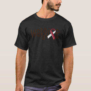 Oral Cancer Warrior Head And Neck Cancer Burgundy T-Shirt