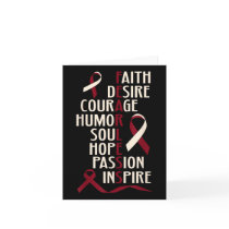 Oral Head Neck Cancer Awareness Fearless Card