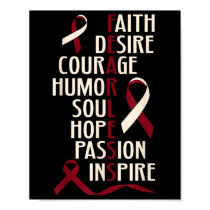 Oral Head Neck Cancer Awareness Fearless Poster