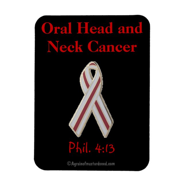 Oral Head & Neck Cancer Awareness Magnet (Vertical)