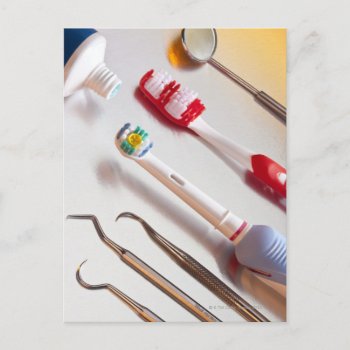Oral Hygiene - Electric Toothbrush  Manual Postcard by prophoto at Zazzle