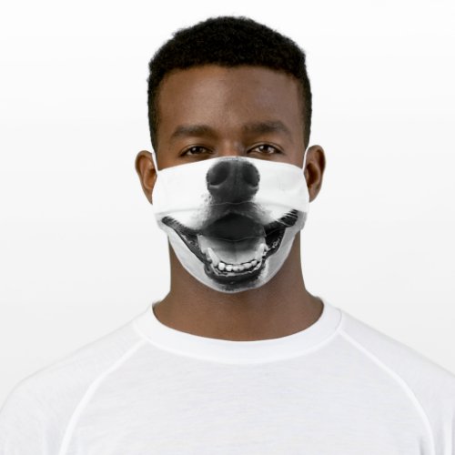 Oral protection Husky dog hooded black and white Adult Cloth Face Mask