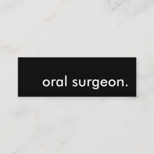 oral surgeon. mini business card