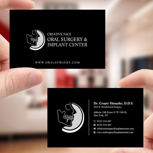 Oral Surgery, Implant Center, Maxillofacial  Business Card (Creator Uploaded)