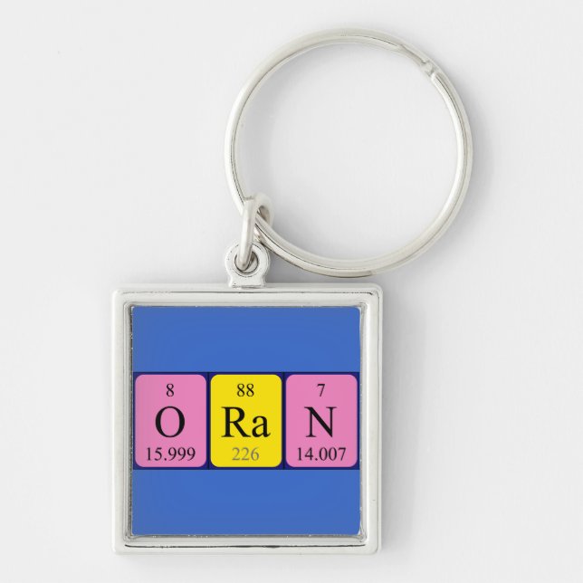 Oran periodic table name keyring (Front)