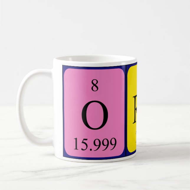 Oran periodic table name mug (Left)