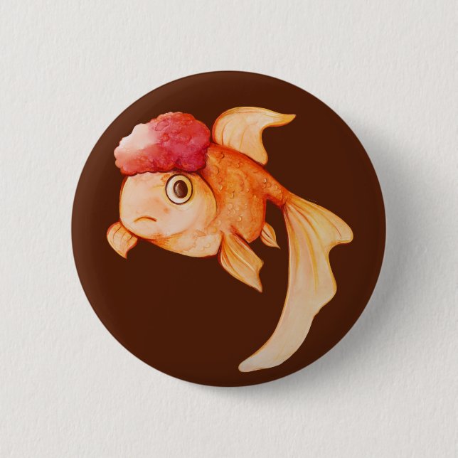 Oranda Goldfish Button (Front)