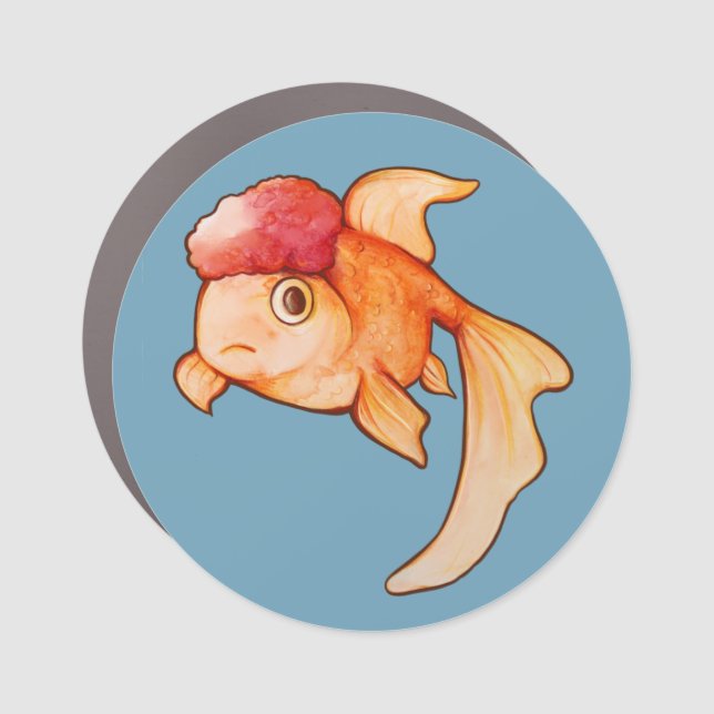 Oranda Goldfish Car Magnet (Front)