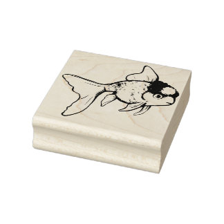 Oranda Goldfish Rubber Stamp