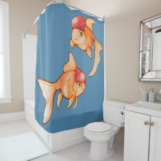 Oranda Goldfish Shower Curtain
