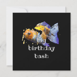 Oranda/Ranchu/Lionhead abstract goldfish Invitation