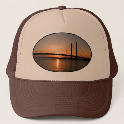 Orande Sunset at the Indian River Inlet Bridge Trucker Hat