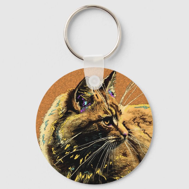 Orang Tabby-King Keychain (Front)