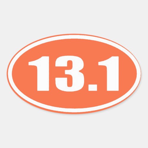 Orange 131 Sticker  Half Marathon