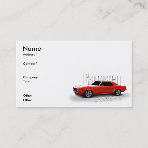 Customizable orange 1969 business card template