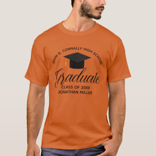 Orange 2024 Graduation Custom High School Graduate T-Shirt