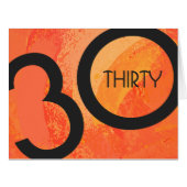 Orange 30 Decade Birthdday Cards (Front Horizontal)