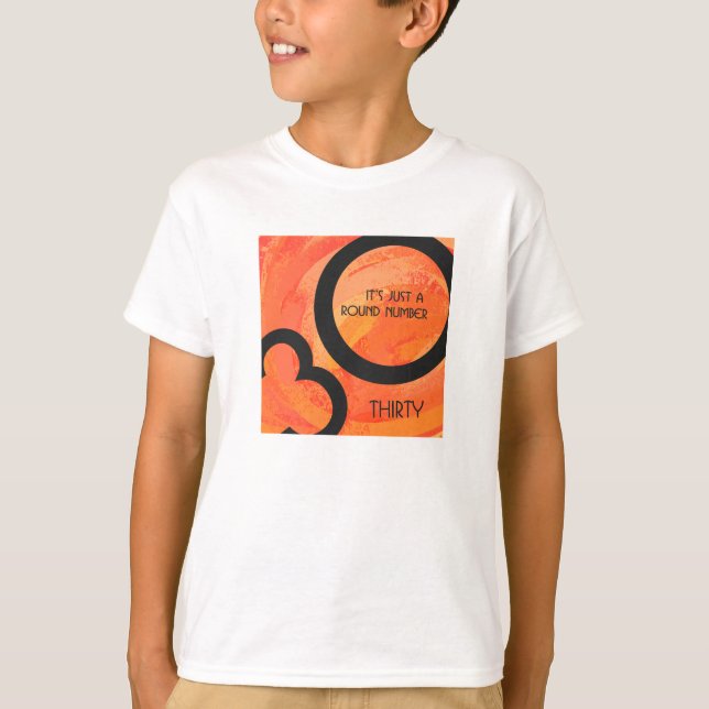 Orange 30 Decade Birthdday T-Shirt (Front)