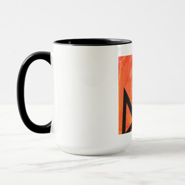 Orange 40 Decade Birthday Mug (Left)