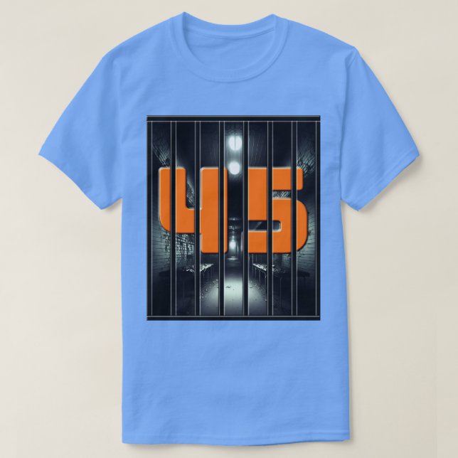 Orange 45 Behind Bars T-Shirt (Design Front)