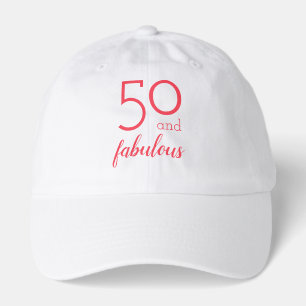 Orange 50 and Fabulous Milestone Birthday Hat