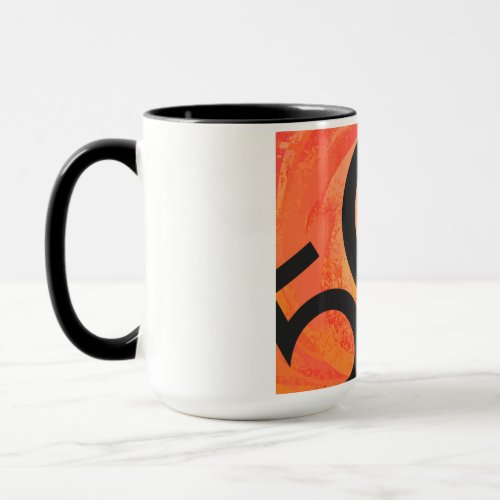 Orange 50 Decade Birthday Mug