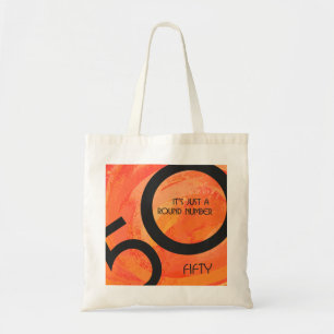 Orange 50 Decade Birthday Tote Bag