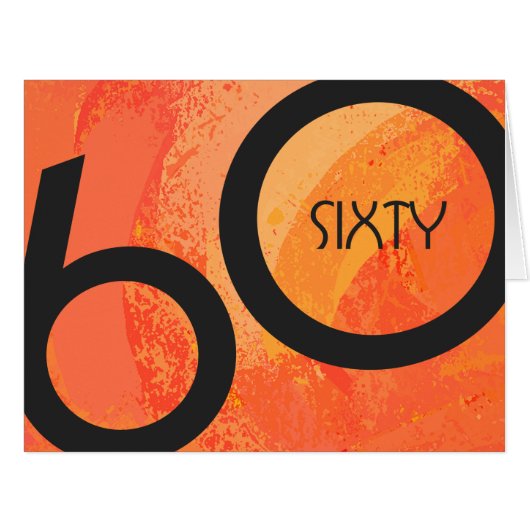 Orange 60 Decade Birthday (Front Horizontal)